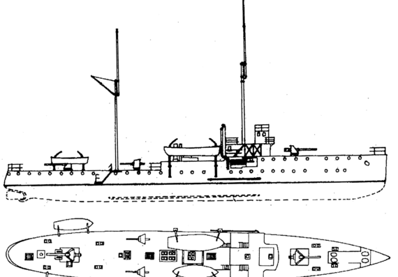 Корабль Россия - Ardagan [Gunboat] (1910) - чертежи, габариты, рисунки